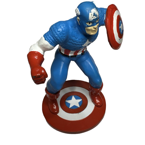 1991 Marvel Captain America Rubber Figure Hamilton Gifts Vintage Rare red white - Picture 2 of 7